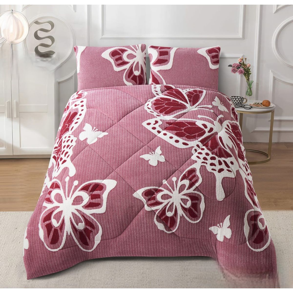 GENERICO - COBERTOR SHERPA JACQUARD CUTTING DE ALGODON CON HERMOSO DISEÑO