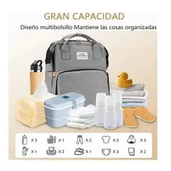 MOVI - MOCHILA, PAÑALERA Y MUDADORA DE BEBÉ 3 EN 1