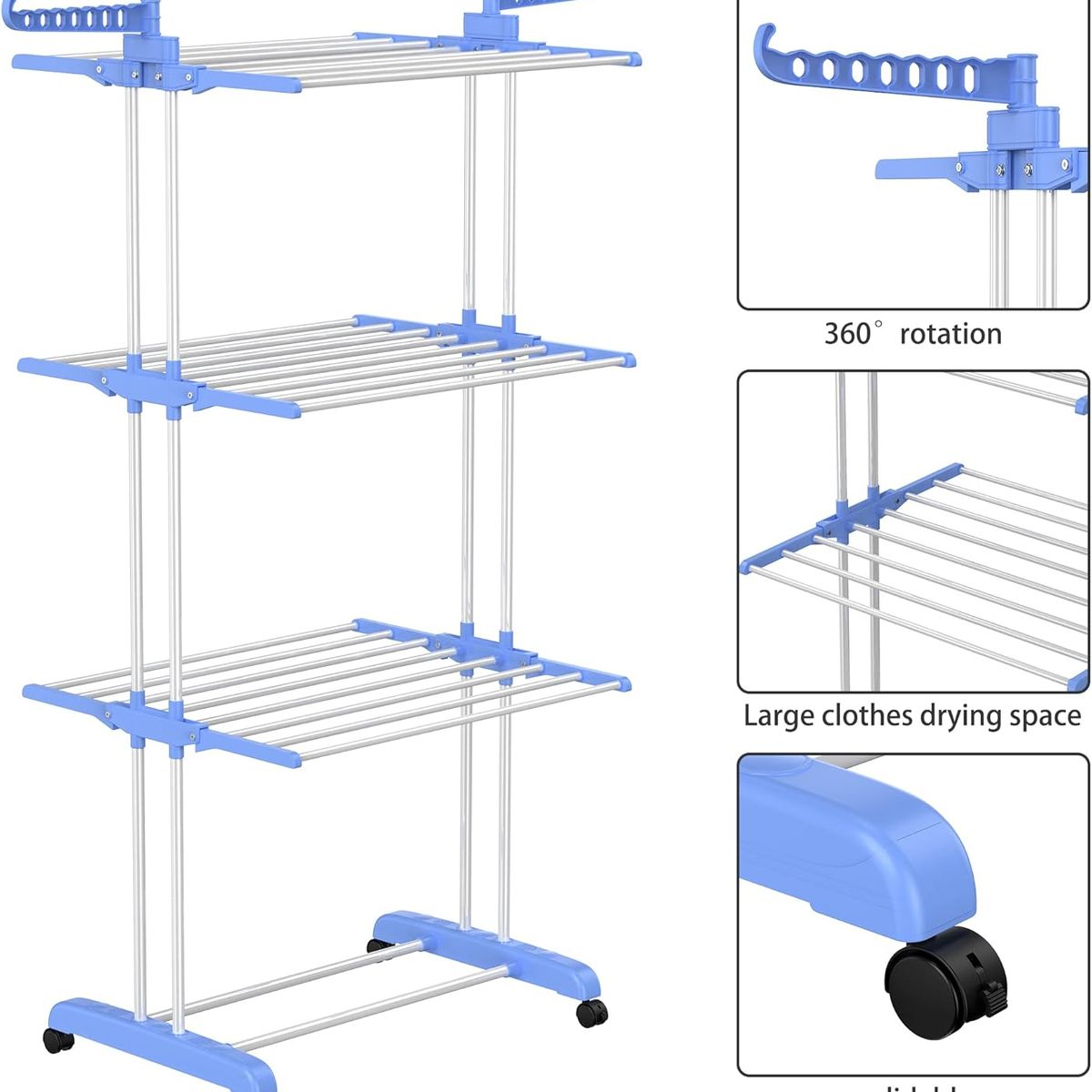 MOVI - Tendedero de Ropa Vertical Plegable Multinivel