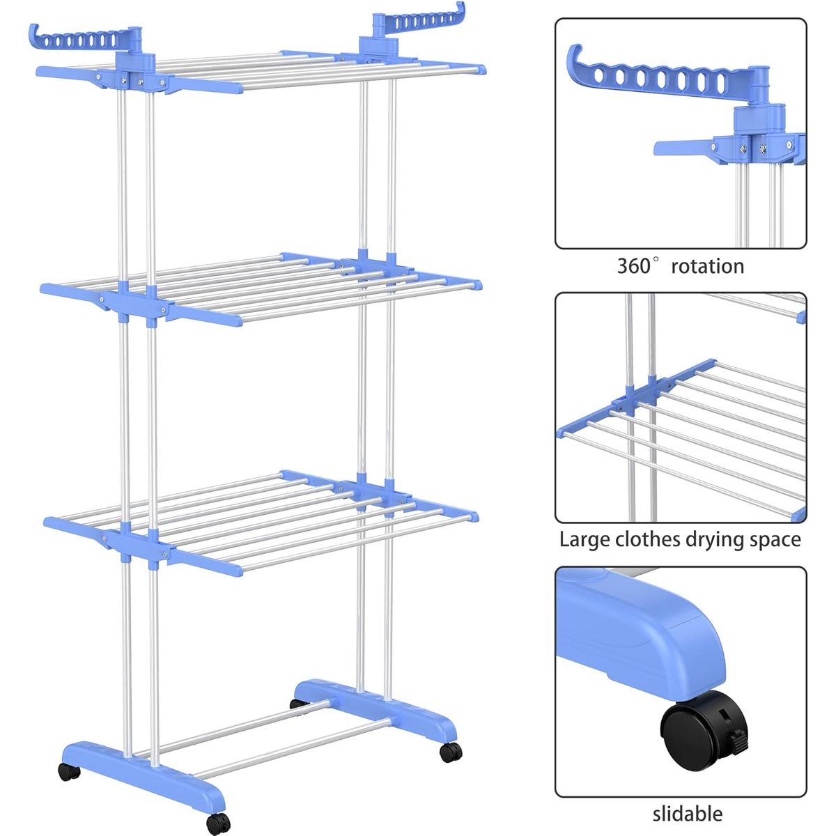 MOVI - Tendedero de Ropa Vertical Plegable Multinivel