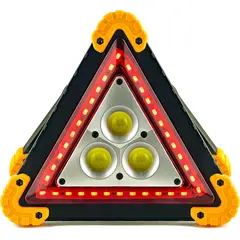 MOVI - Triángulo de Emergencia LED Recargable con Panel Solar y Linterna para Auto