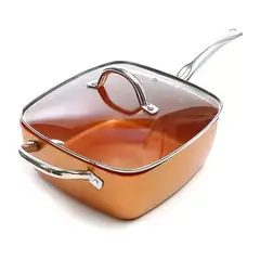 MOVI - OLLA DE COBRE MULTIUSO-FREIDORA ANTIADHERENTE CON ACCESORIOS