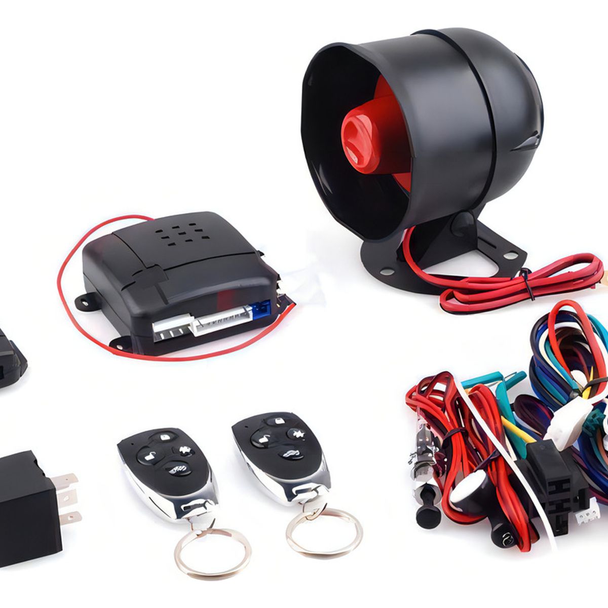 GENERICO - Alarma De Auto Sistema Robos Seguridad 2 Mandos