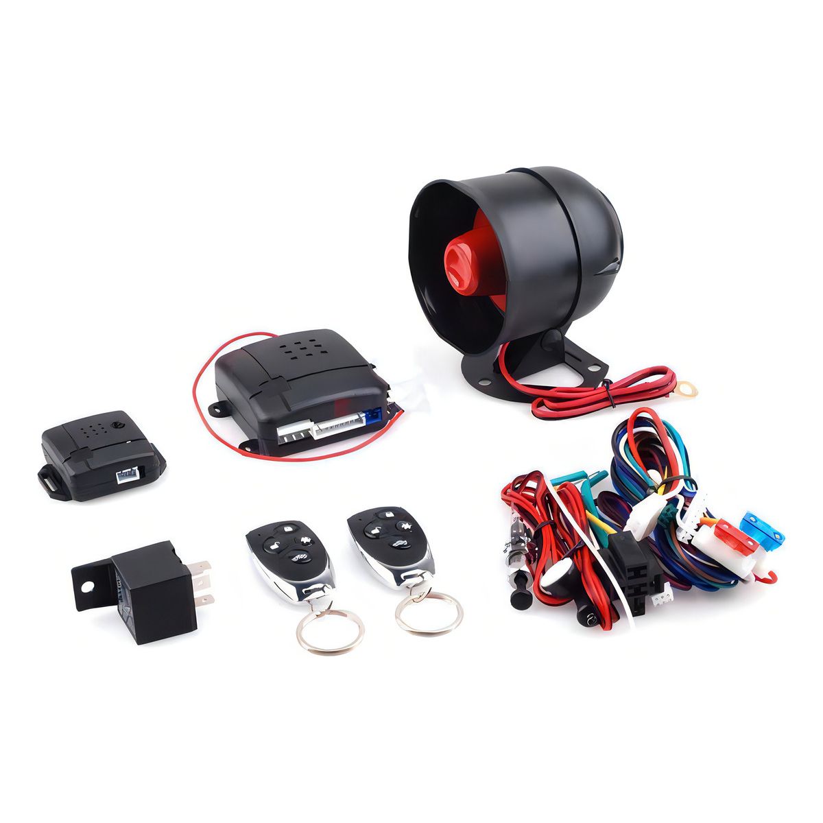 GENERICO - Alarma De Auto Sistema Robos Seguridad 2 Mandos