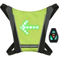 MOVI - Chaleco Reflectante con Señalizador LED para Bicicleta y Scooter