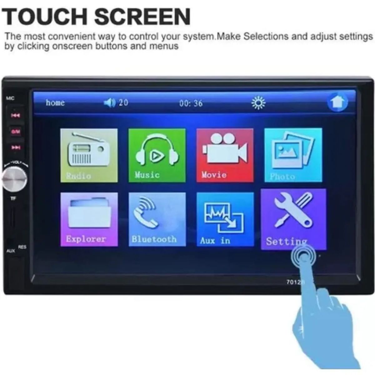 GENERICO - Radio Auto Dos Din Mirror Link Bluetooth Video Usb Pantalla Adkar
