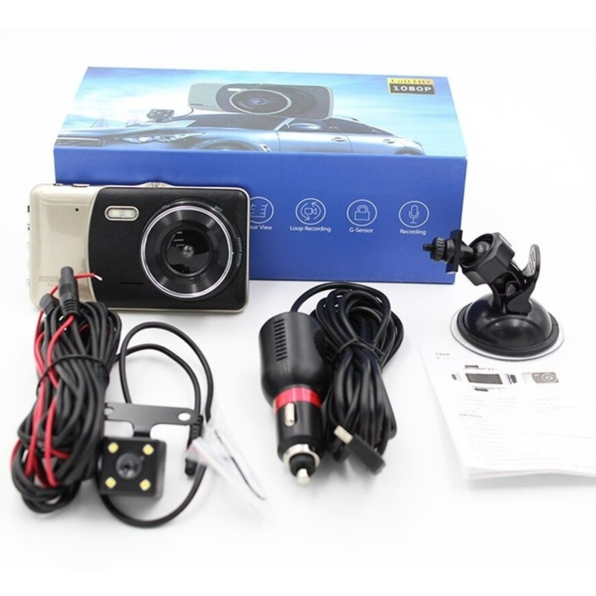 GENERICO - Frontal Cámara De Auto Seguridad Nocturna + Camara Retroceso