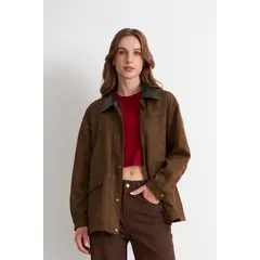 NICOPOLY - Chaqueta Tipo Barbour Café
