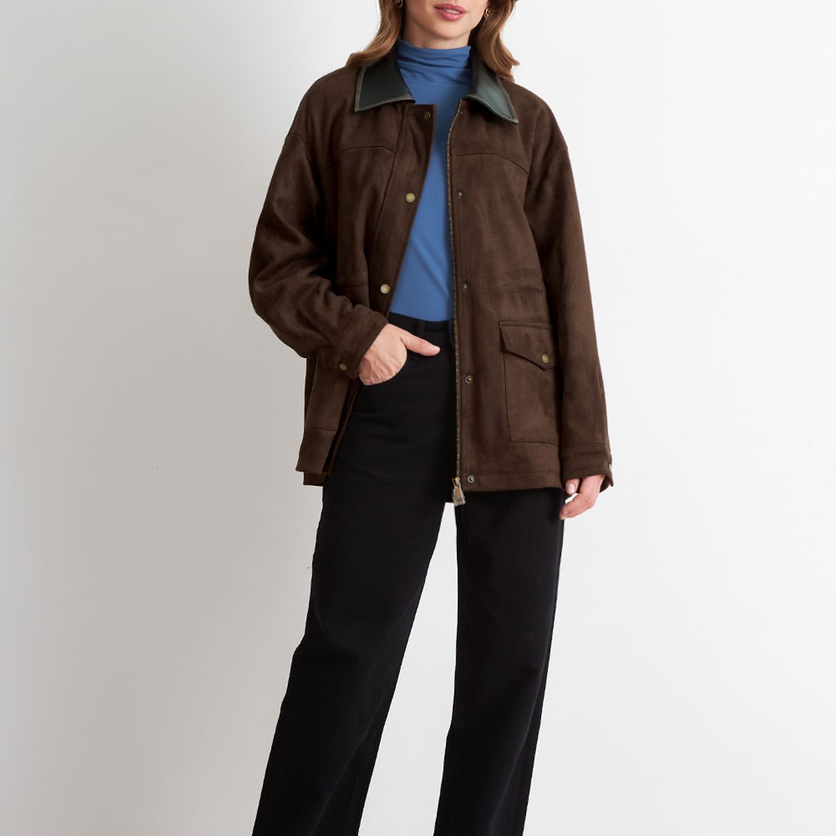NICOPOLY - Chaqueta Tipo Barbour Café Nicopoly