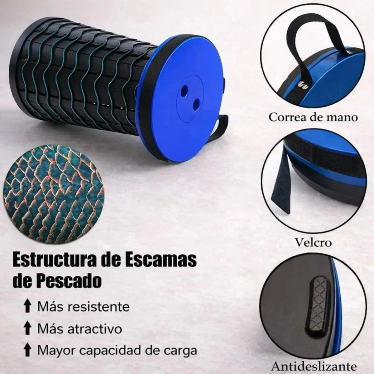 MOVI - Taburete Compacto para Camping, Playa, Pesca y Senderismo  Piso Plegable
