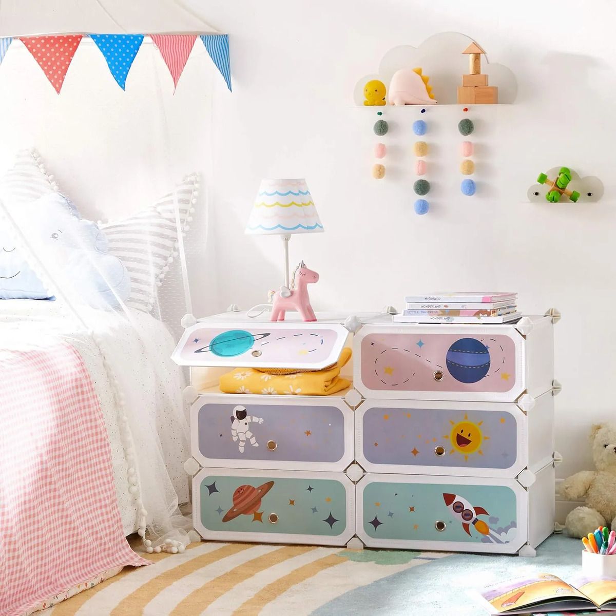 EVERSO - Cajas Organizadoras Modular De 6 Niveles Para Ropa Zapatero