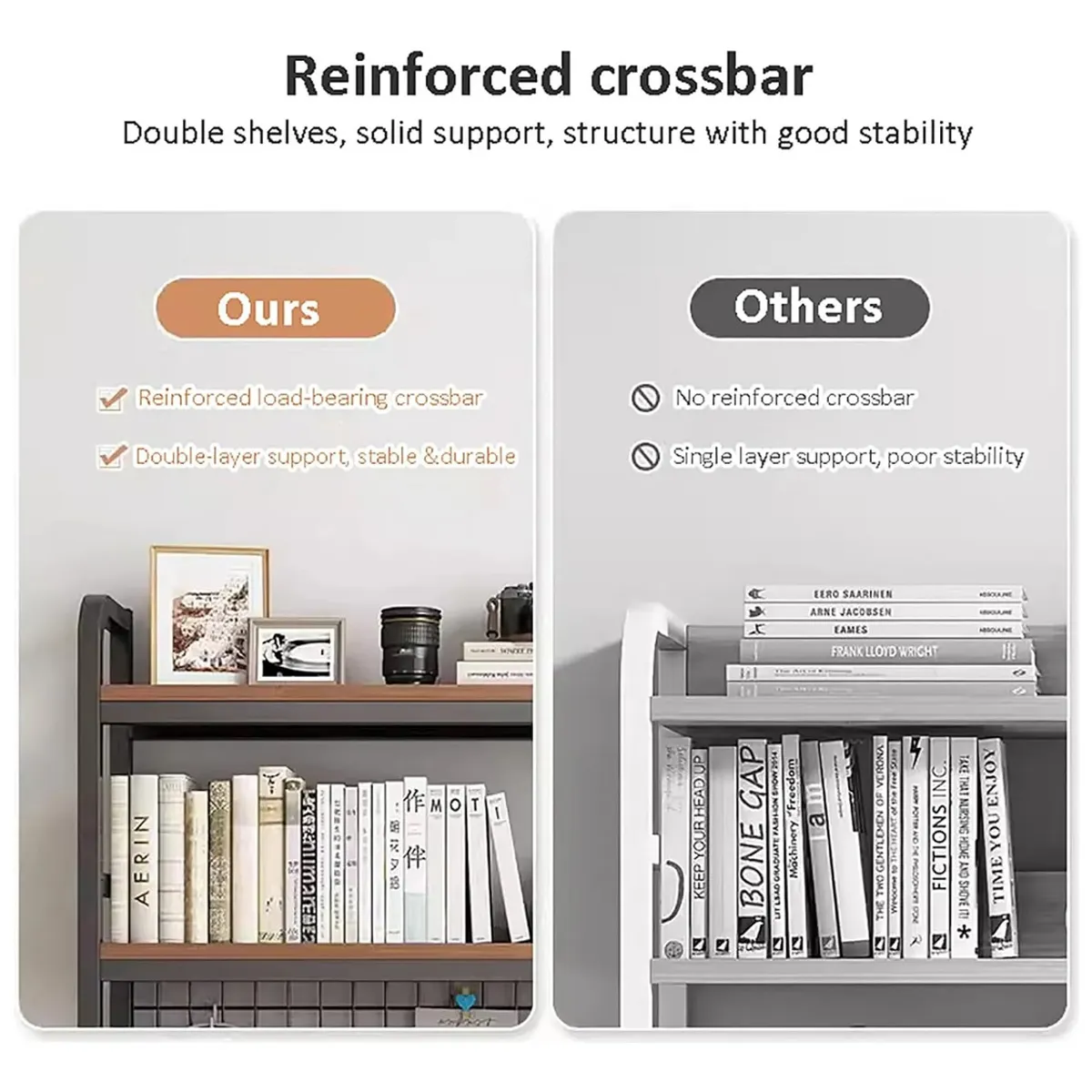 EVERSO - Organizador De Escritorio Con Repisa Metal Multifuncional