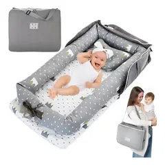 EVERSO - Nido Colecho Cama Bebé Con Almohada, Lindo Diseño, 8545cm