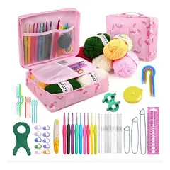 EVERSO - Set Completo Crochet Para Tejer Con Estuches Accesorios