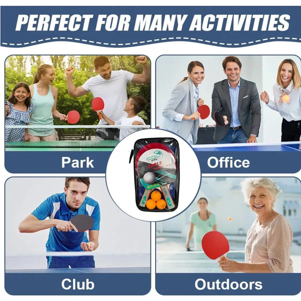 EVERSO - Set Ping Pong Sensei Completo 2 Paletas + 3pelotas