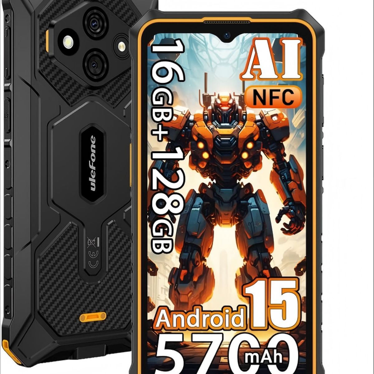 ULEFONE - Ulefone RugKing 3 Pro Celular 16GB+128GB Android 15 Smartphone