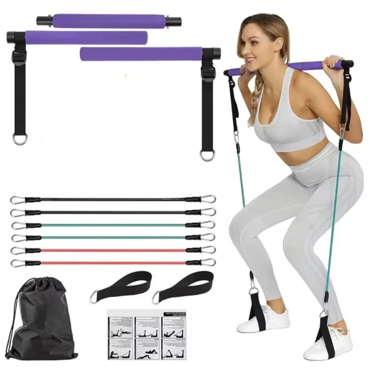 GENERICO - Set De Ejercicios De Pilates Barra de Ejercicio