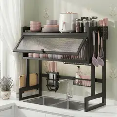 MOVI - Escurridor Secaplatos Integrado con puerta y porta cubiertos