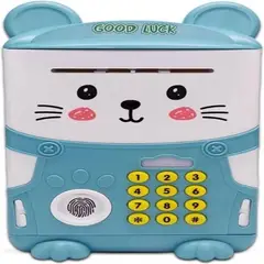 GENERICO - Alcancía Electrónica Huella Digital Y Sonido celeste