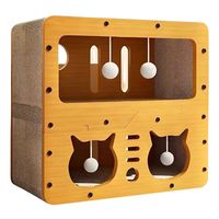 Cama Casa De Madera 2 Niveles Para Gatos Rascador