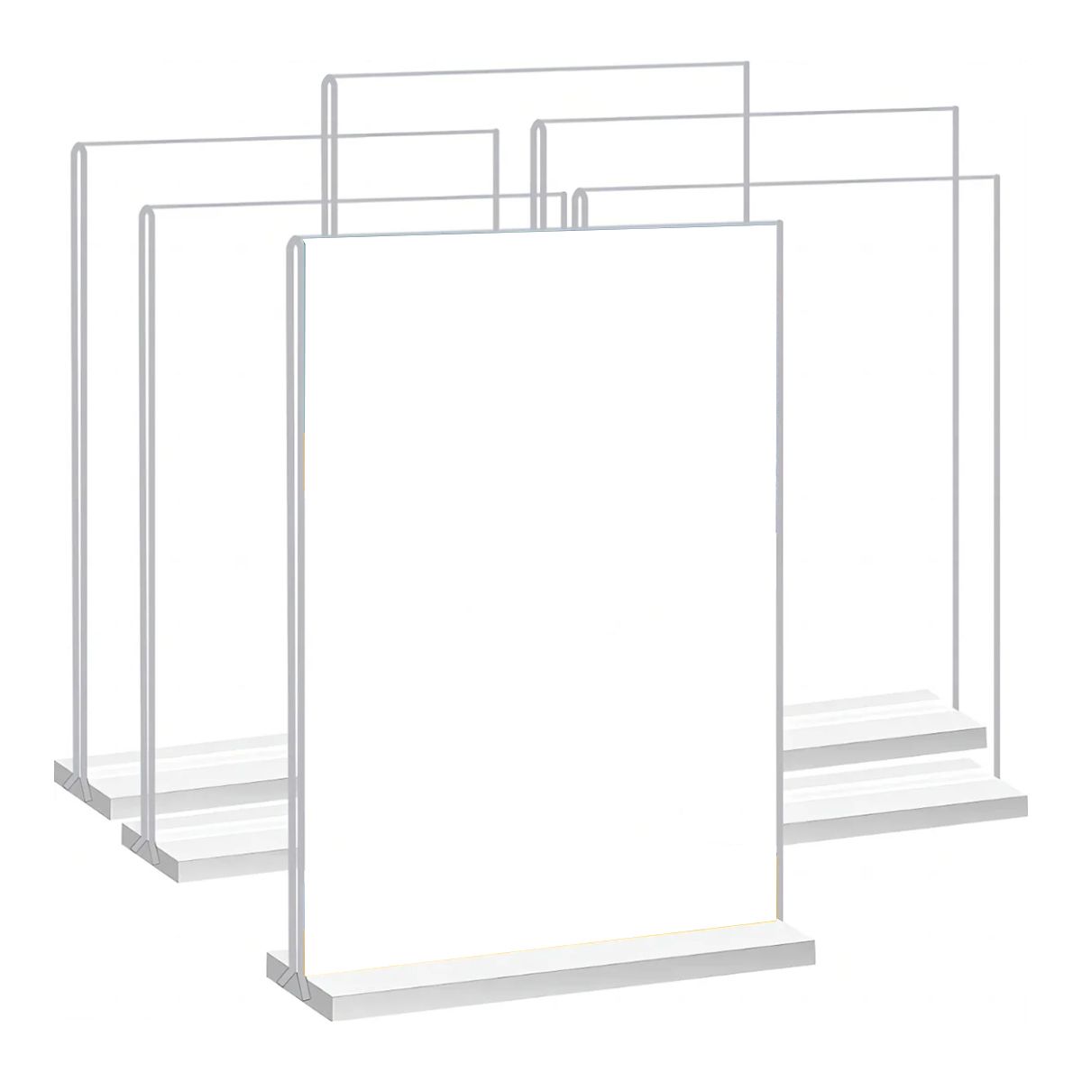 ATURE - 6pz Porta Folleto Acrilico Carta Hoja A5 15x21cm Menu Precio Como Se Muestra En La Imagen