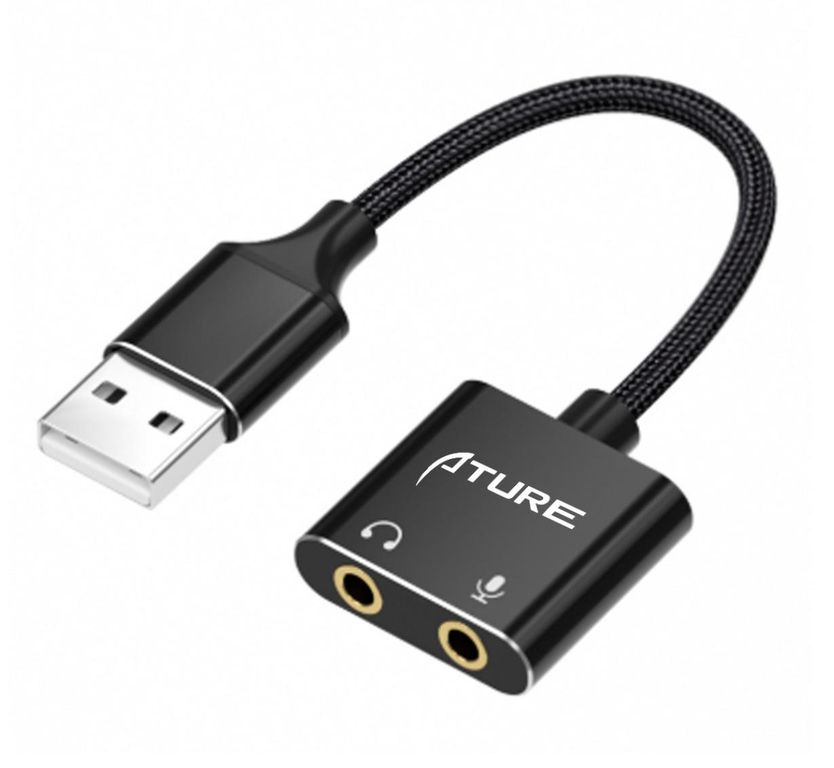 ATURE Tarjeta De Sonido Externa Usb 7.1, Sin Controladores