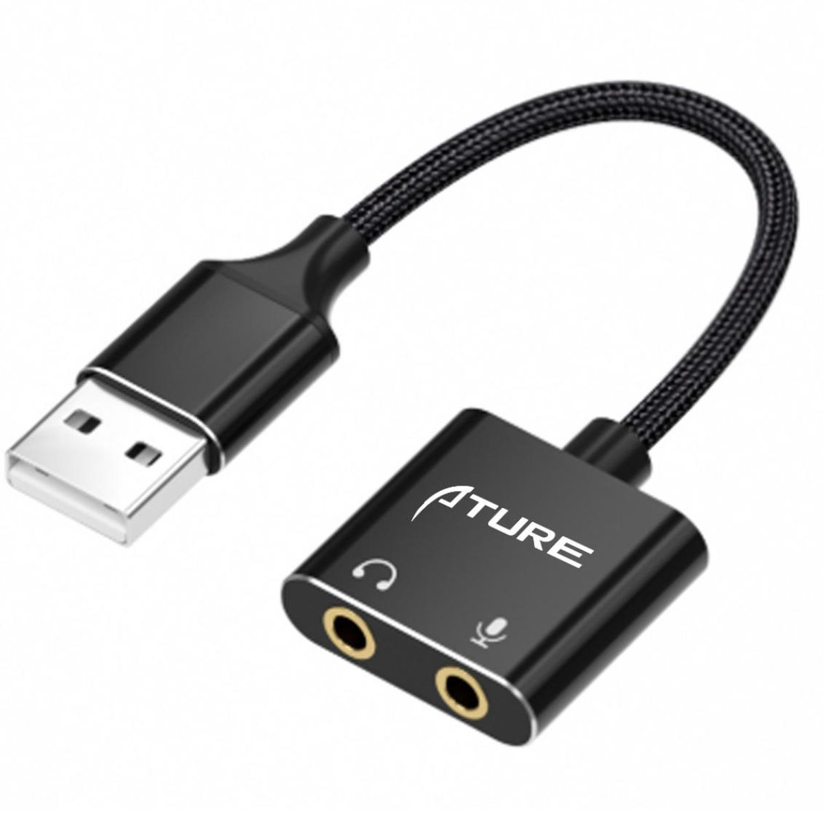 ATURE - Tarjeta De Sonido Externa Usb 7.1, Sin Controladores
