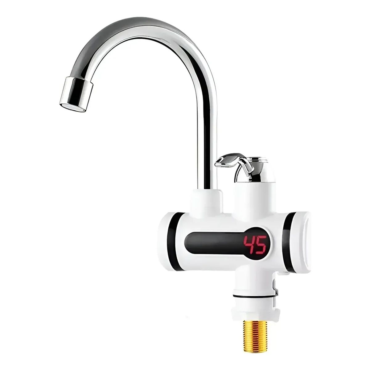 NO LOGO - Grifo Llave Calentador De Agua Eléctrico Lavaplatos Gris