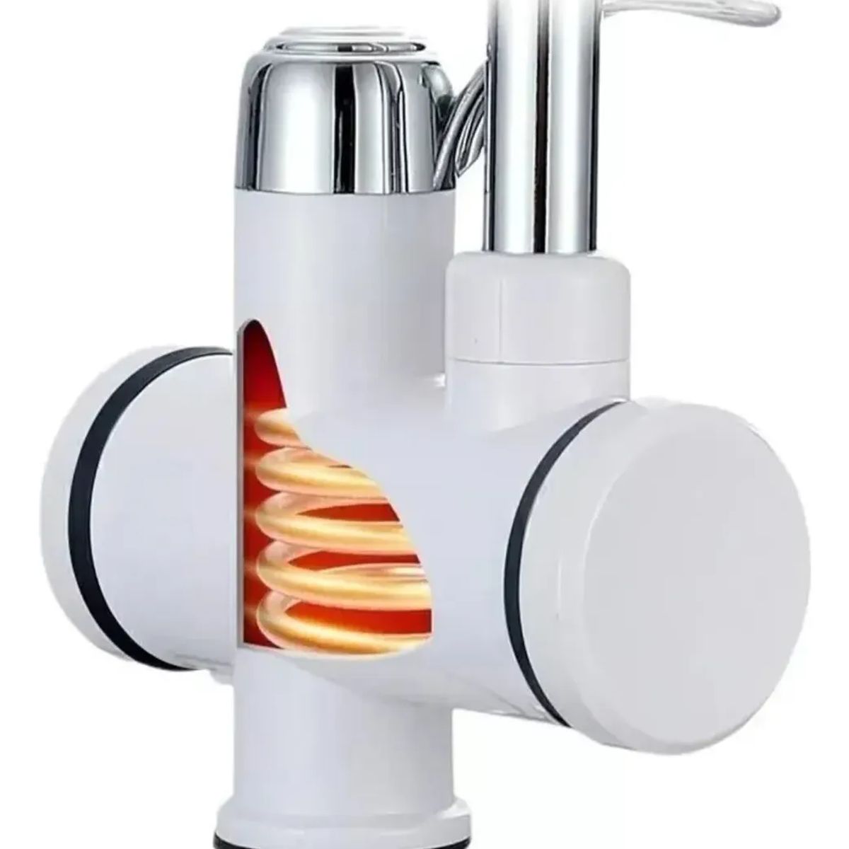 NO LOGO - Grifo Llave Calentador De Agua Eléctrico Lavaplatos Gris