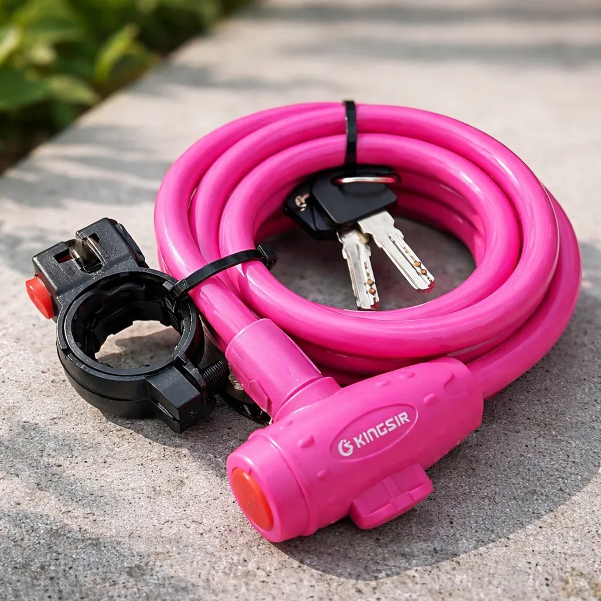 NO LOGO - Candado Para Bicicleta Moto Traba Cadena Seguridad Multiuso Rosa
