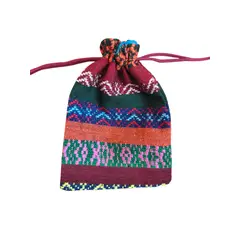 GENERICO - 12 Bolsas de Regalo con Cordón a Rayas de Estilo Étnico