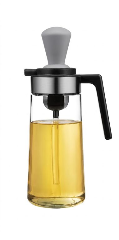 GENERICO Aceitero De Vidrio 550ml Antigoteo Con Brocha De Silicona