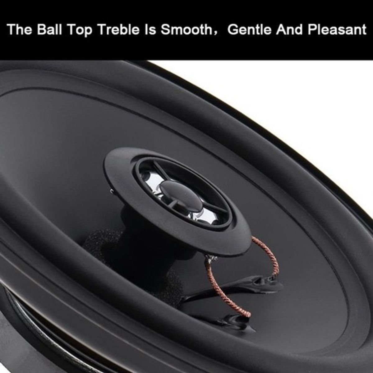 GENERICO - X2 Parlante Auto 16cm Redondo 80w Coaxial 2 Vías Hifi 213021 Negro-213021 C45