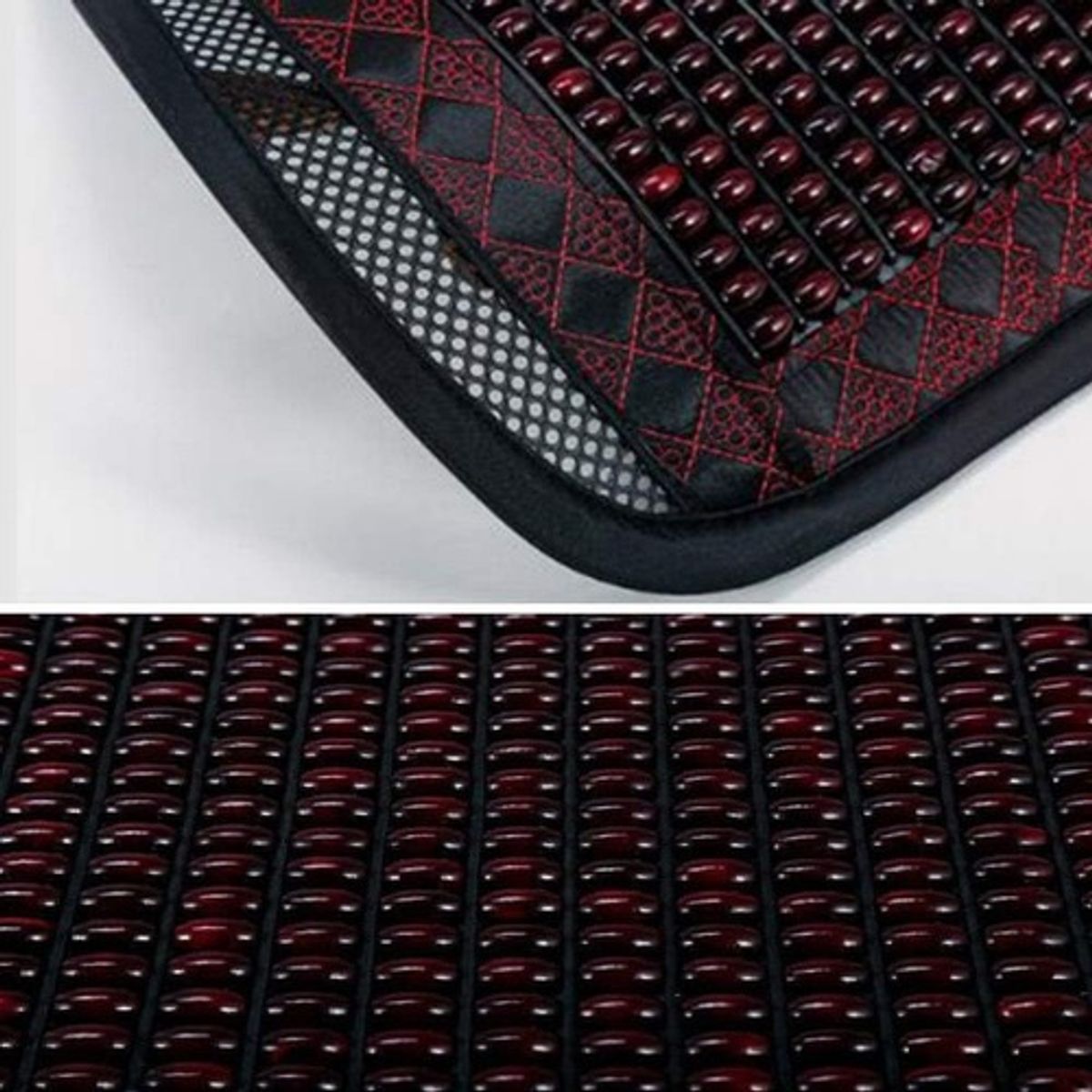 GENERICO - Cubre Respaldo Lumbar Bolas Madera Bambu Esferas Verano