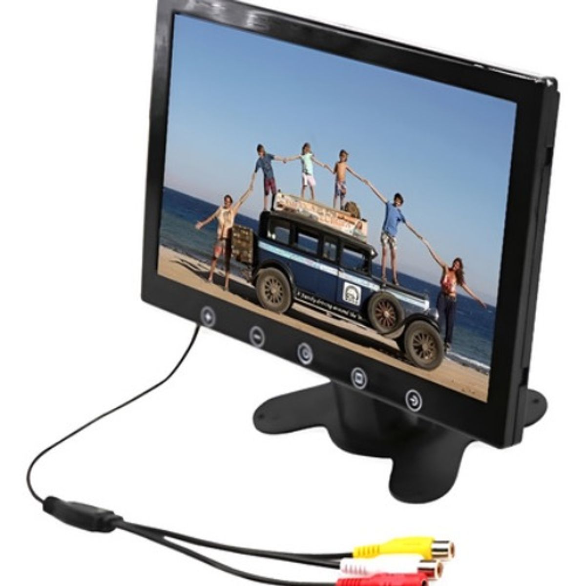 GENERICO - Pantalla Monitor 10 Ajustable Lcd Cámara Retroceso Auto 12v Negro - 213226