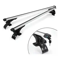 GENERICO - Barras Porta Equipaje Parrilla Auto Techo Universal + Llave