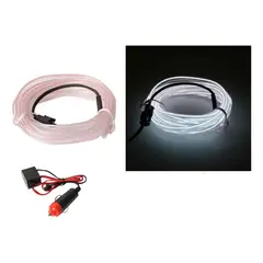 GENERICO - Hilo Tira Luz Neon Colores Led Conector 12v Auto Moto 5m