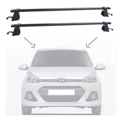 GENERICO - Barras Porta Equipaje Parrilla Auto Techo Universal Gris
