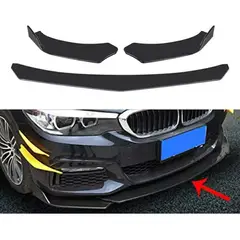 GENERICO - Lip Frontal Completo Parachoque Front Lip Universal Auto Negro - 223642
