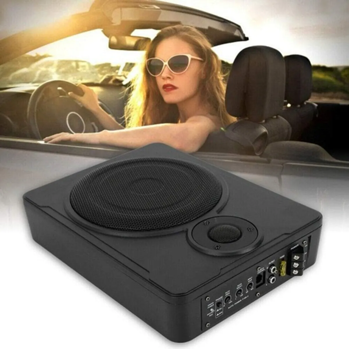 GENERICO - Subwoofer Plano Amplificador Parlante 800w + Control Volumen Negro - 213234