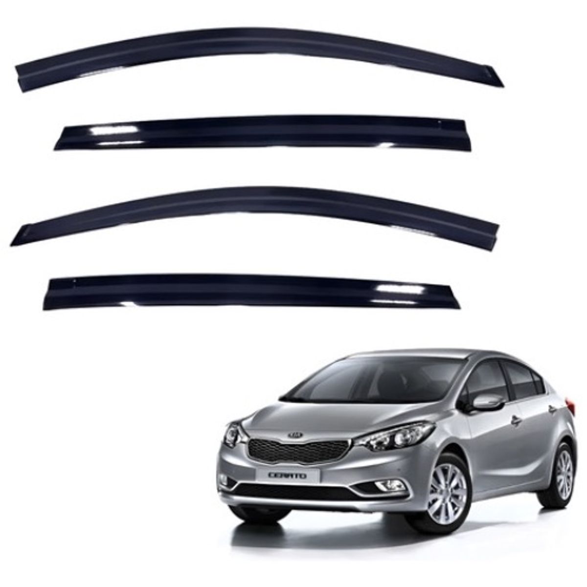 GENERICO - Kit Aletas Bota Aguas Kia Cerato 2014 - 2018  223084 Negro 223084 C51