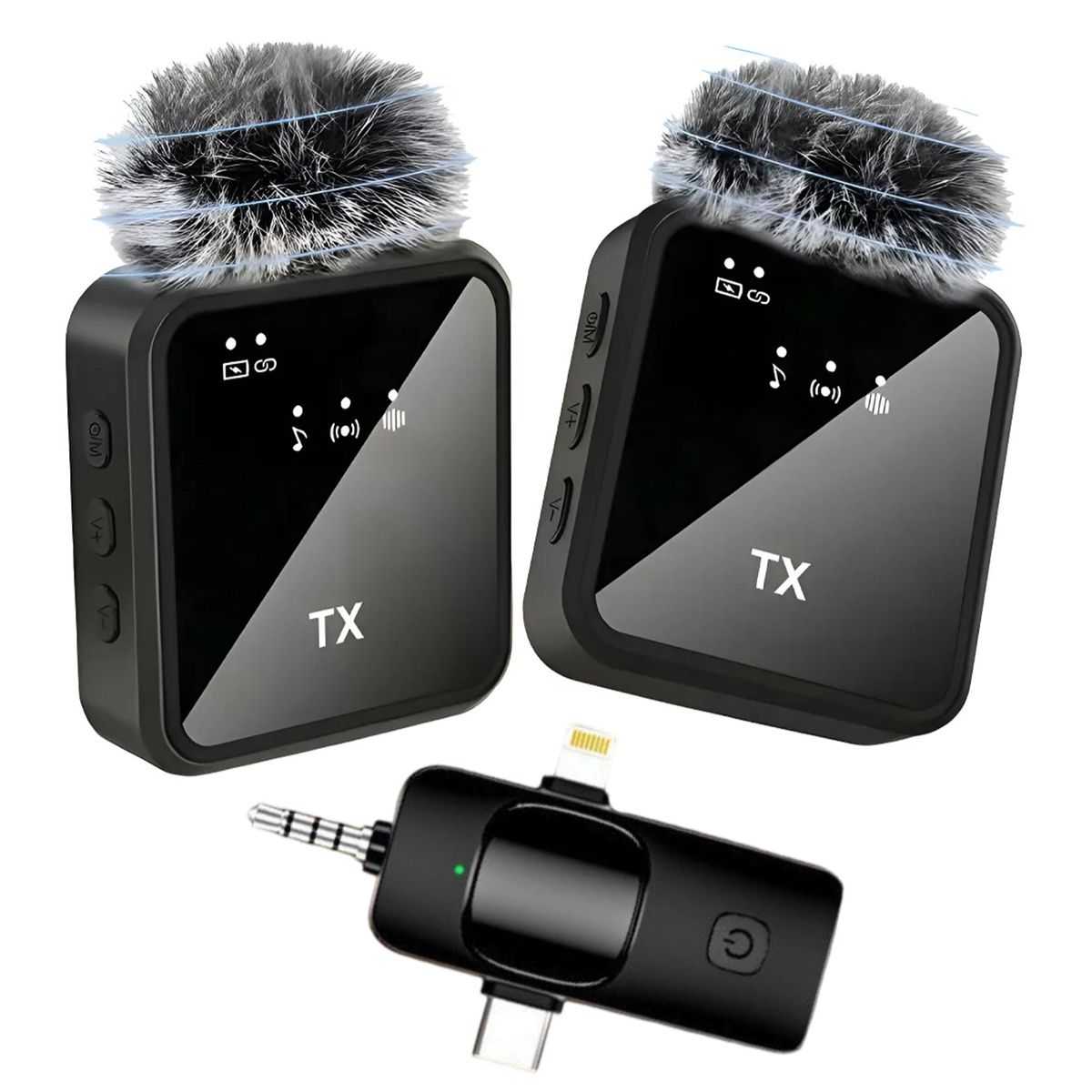 ATURE - Micrófono Inalámbrico De Solapa Profesional F11 Negro