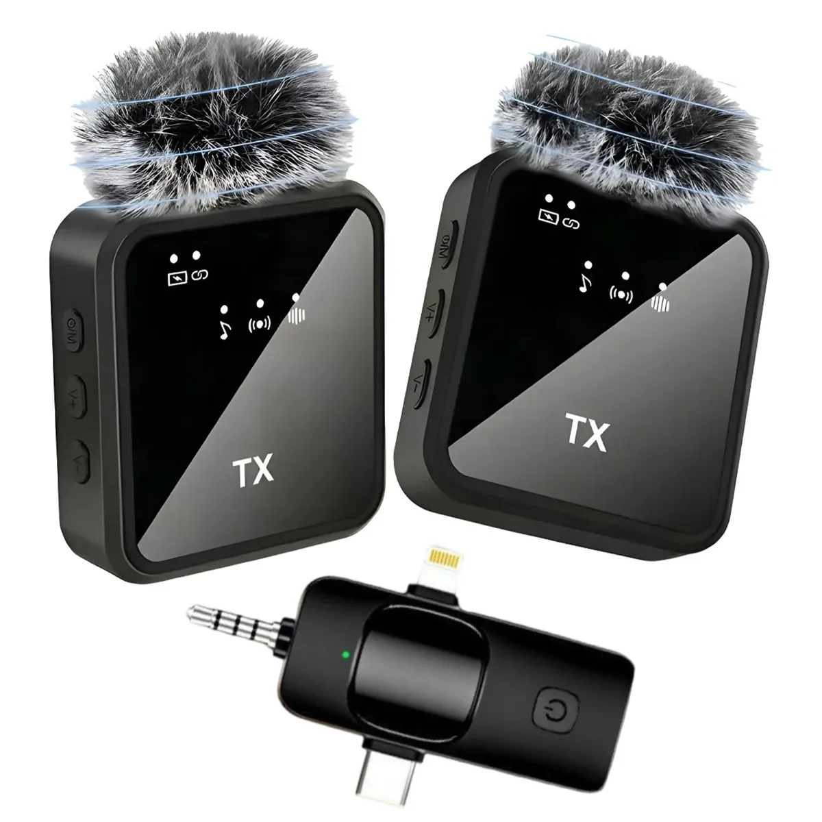 ATURE - Micrófono Inalámbrico De Solapa Profesional F11 Negro