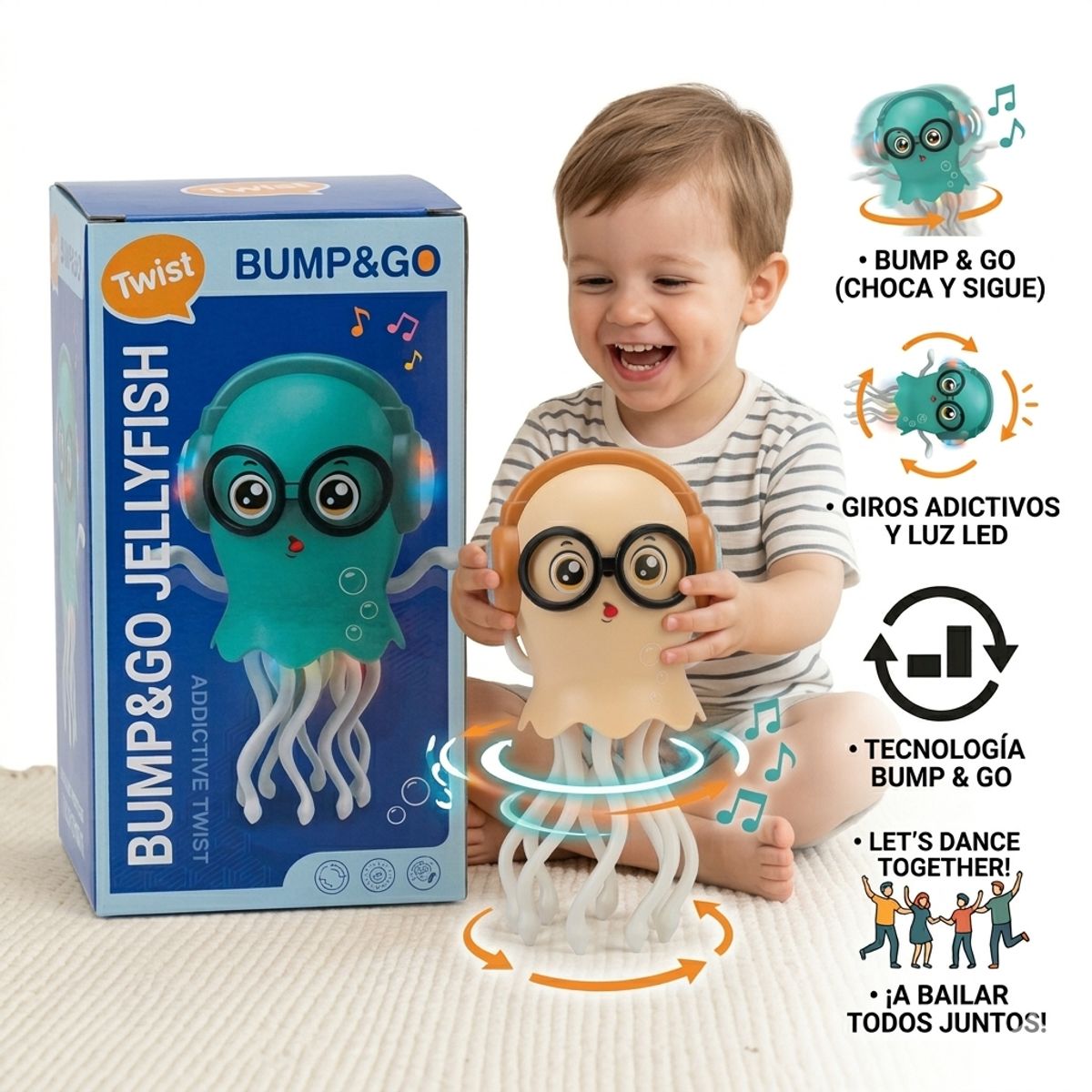 GENERICO - Juguete Interactivo Medusa Musical Y Baile Bump&go Con Luz Y Sonido