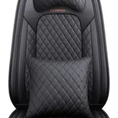 GENERICO - Kit Funda Cubre Asiento Cuero Auto Premium Luxury Almoadilla