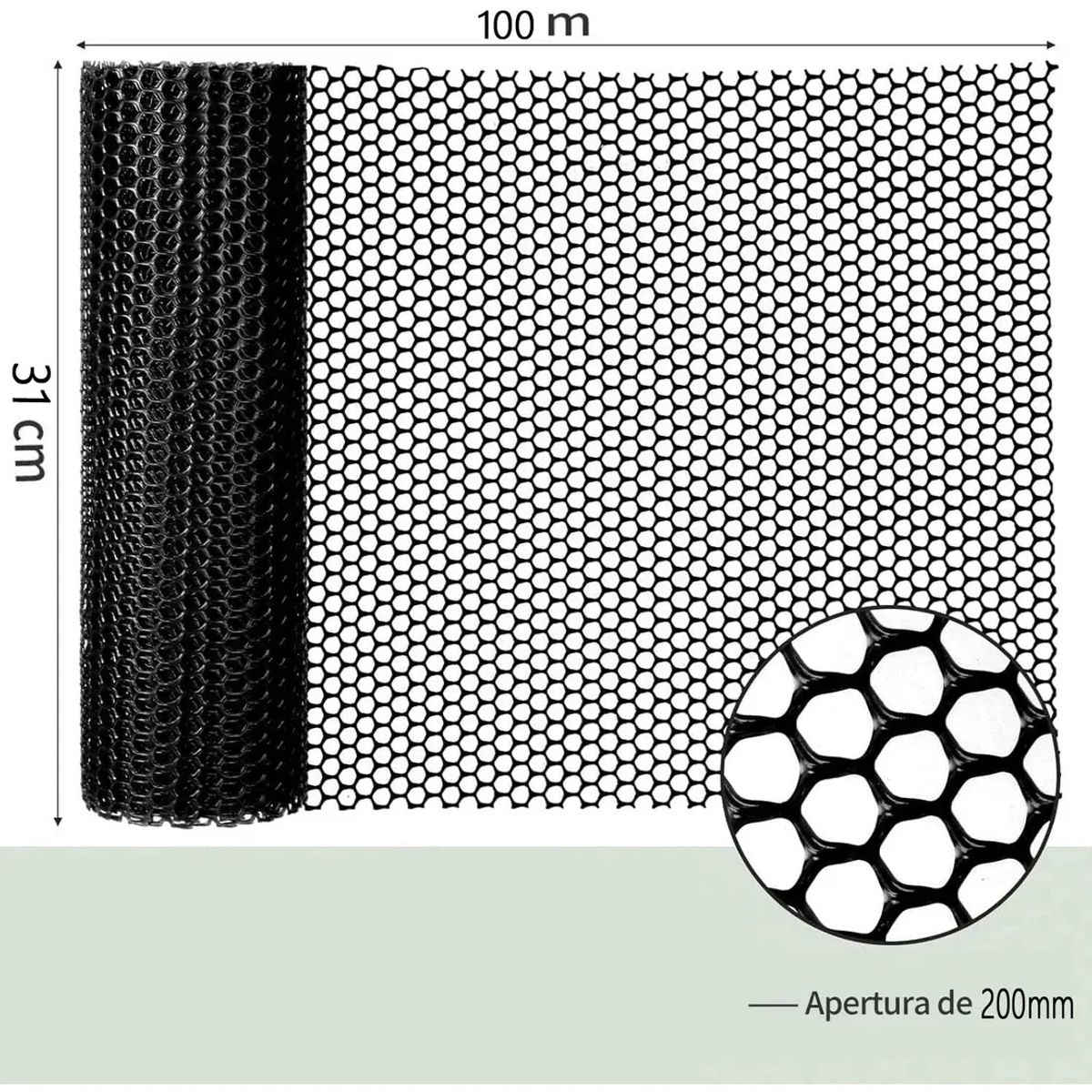 GENERICO - Malla Protector De Arbol O Anticonejo 20d (31cm X 100 Metros