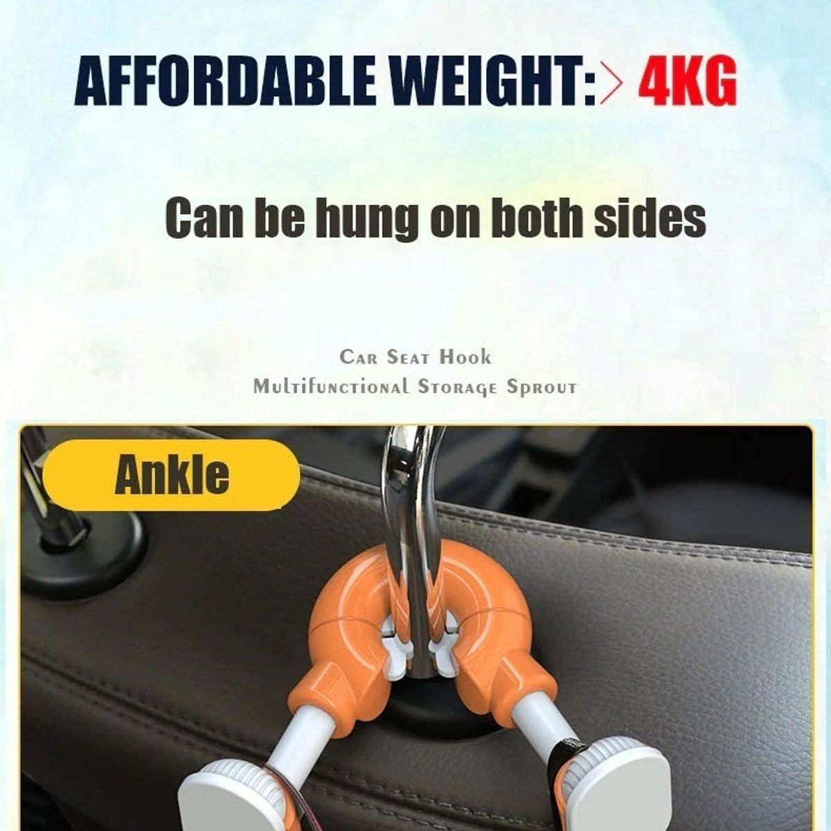 GENERICO - Colgador De Bolsas Doble Asiento Auto Camioneta Organizador