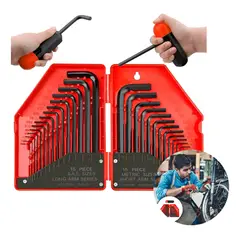 GENERICO - Pack 30 Unidades Llaves Allen Hexagonales Herramientas