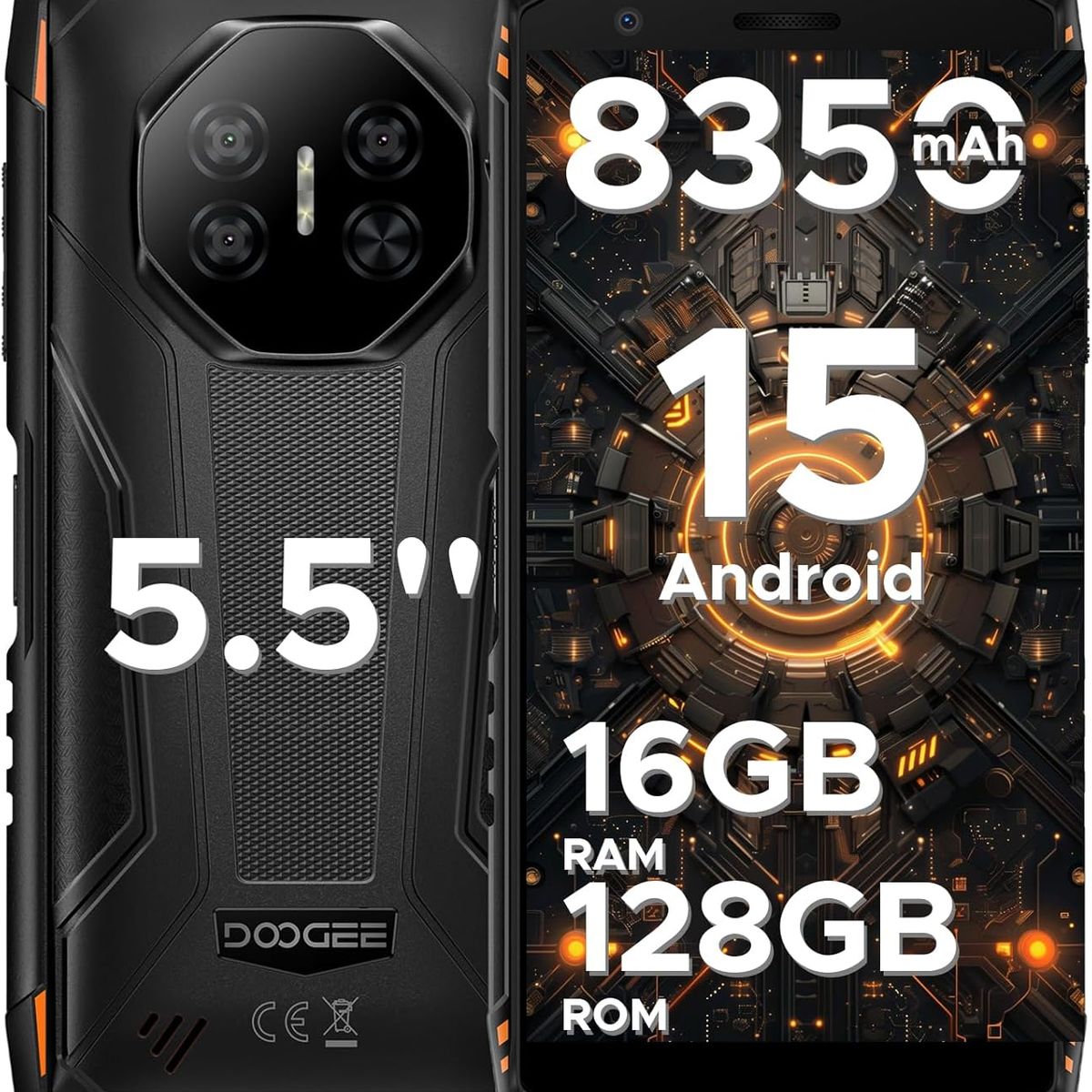 DOOGEE - DOOGEE Fire3 Pro Celular 16GB+128GB Android 15 Smartphone