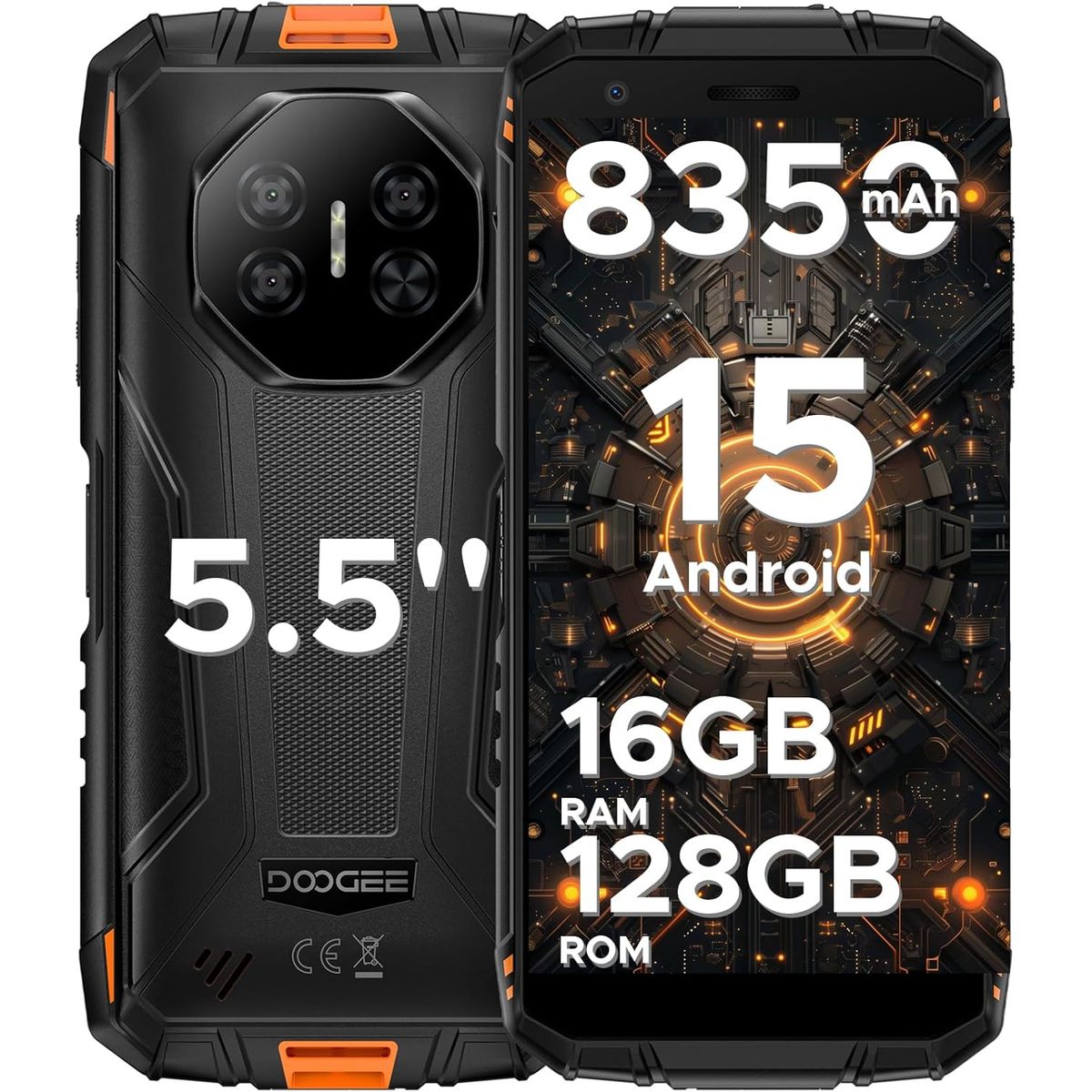 DOOGEE - DOOGEE Fire3 Pro Celular 16GB+128GB Android 15 Smartphone